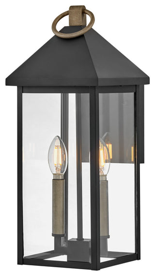 Lark 81524 Rhett 2 Light 18" Tall Outdoor Wall Sconce - Black
