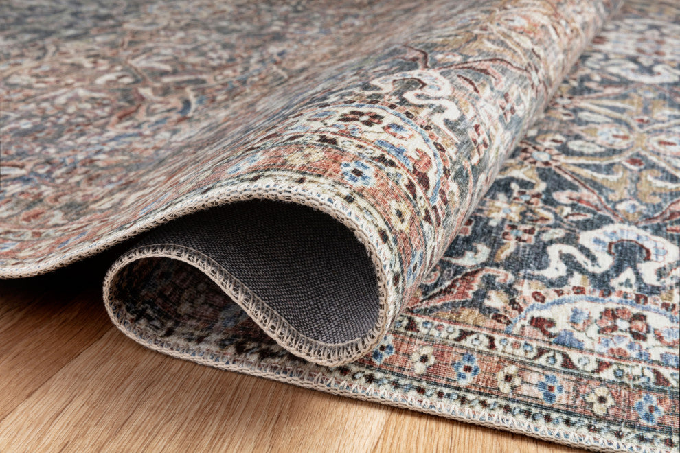 Chris Loves Julia x Loloi Jules Denim/Spice 9'-6" x 14' Area Rug