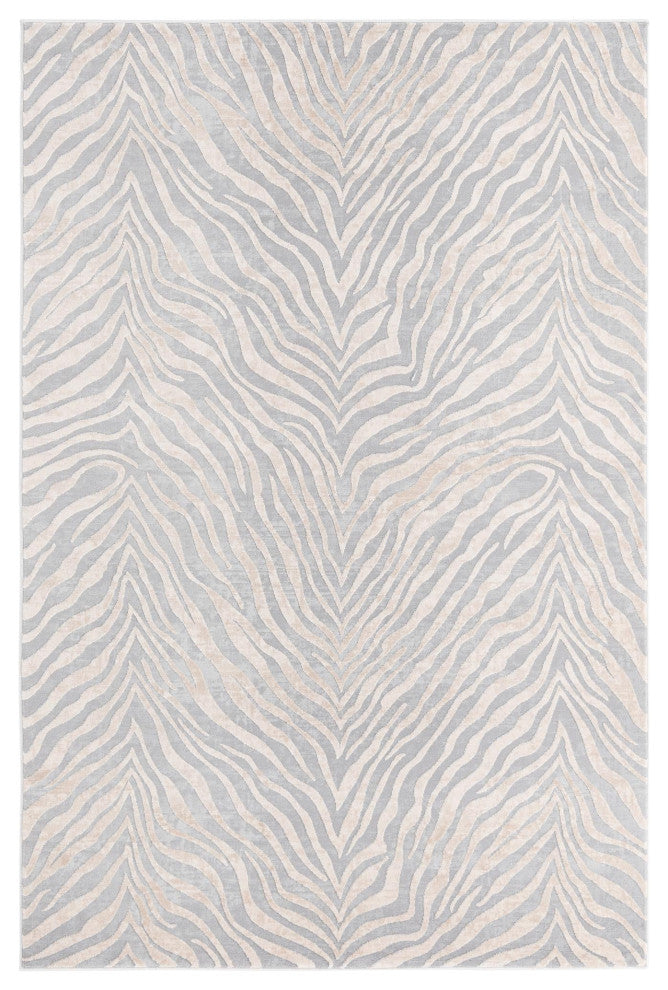 Unique Loom Meghan Finsbury Rug, Gray and Ivory, 5'3"x8'