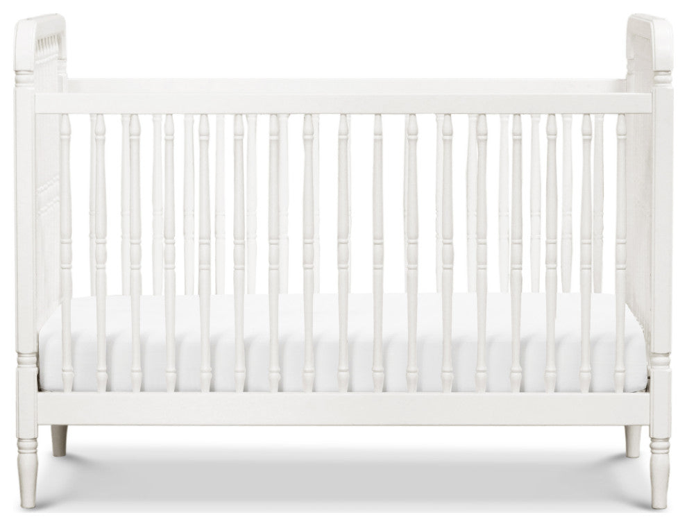 Liberty 3-in-1 Convertible Spindle Crib With Toddler Bed Conversion Kit, Warm White