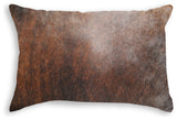 Natural Torino Cowhide Pillow 12"x20", Chocolate