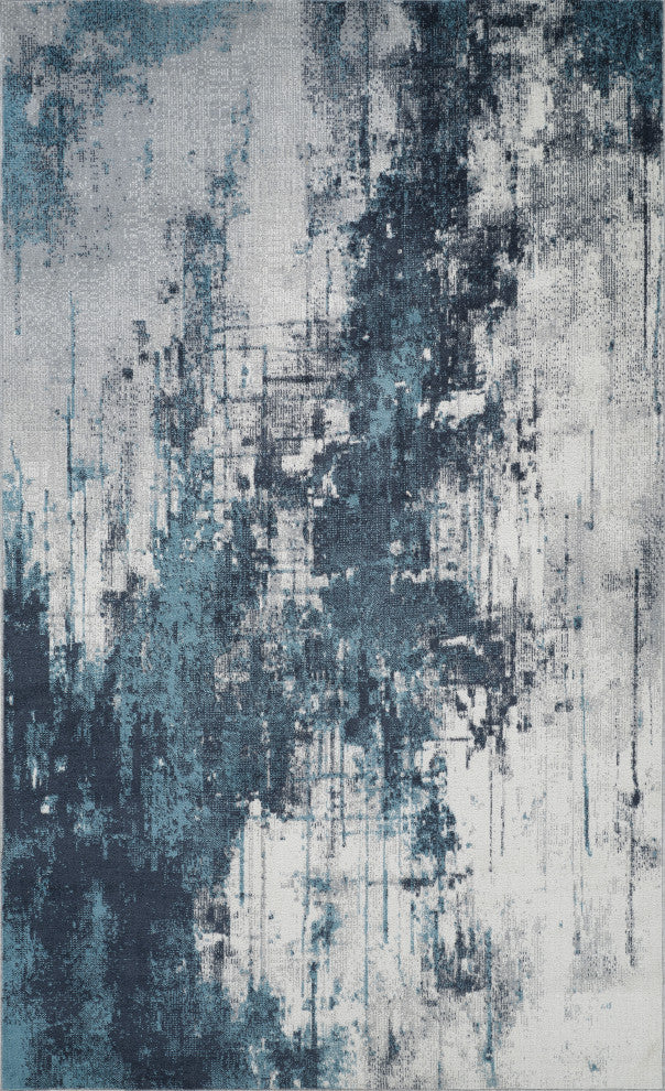 Machine Washable Liam Blue/Grey Rug