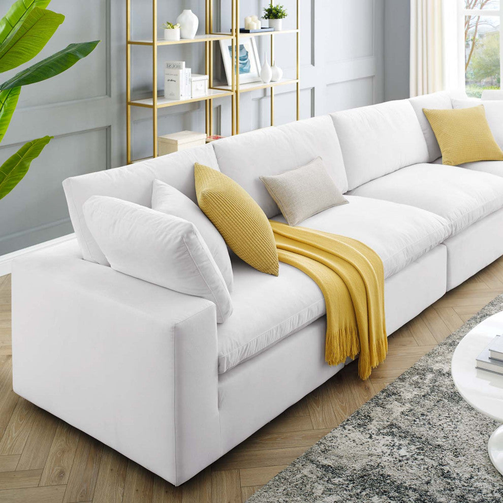 Sofa, Velvet, White, Modern, Living Lounge Room Hotel Lobby Hospitality