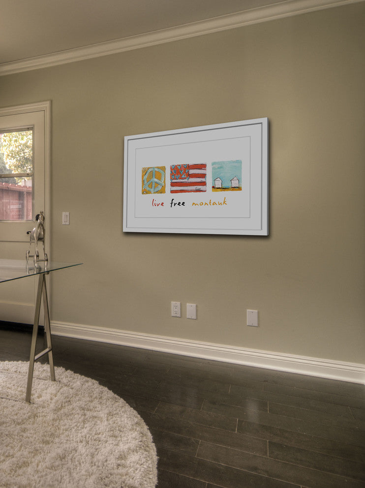 "Live Free Montauk" Painting Print in Frame by Tori Campisi