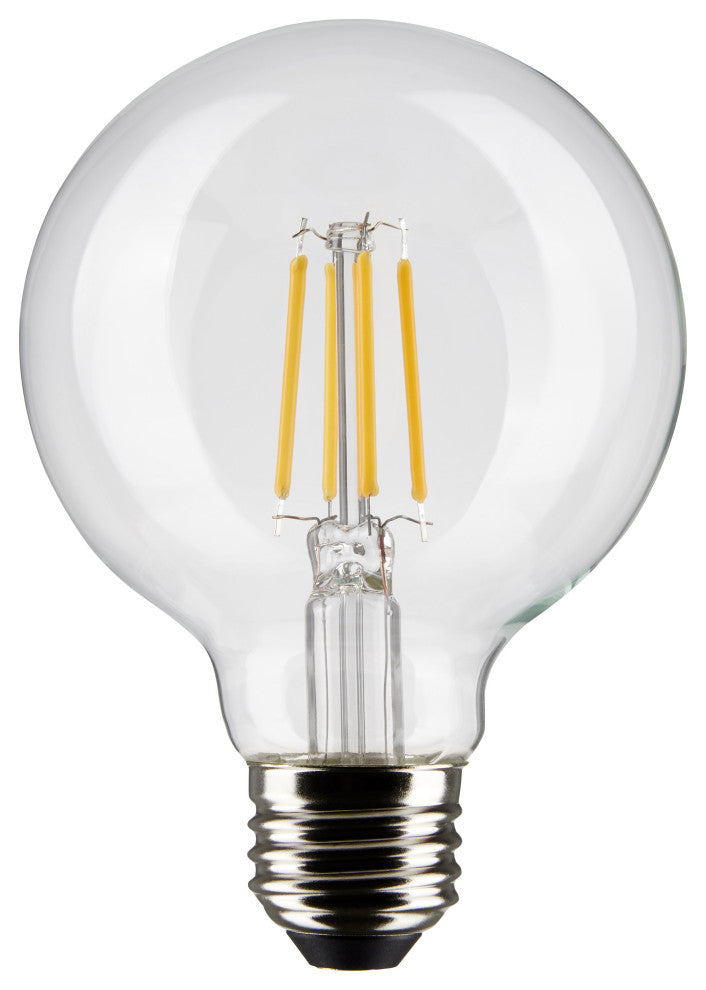 4.5W G25 LED, Clear, Medium Base, 90 CRI, 3000K, 120V