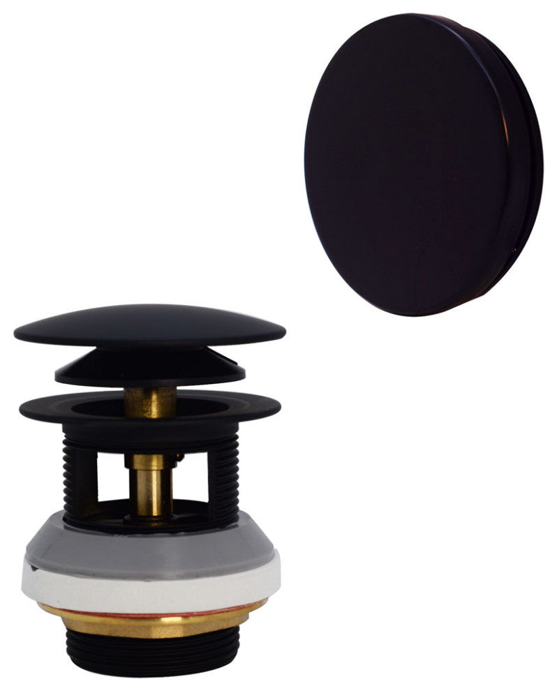 Tip Toe Integrated Overflow Tub Trim With Floating Faceplate In Polished Brass, Powder Coated Flat Black