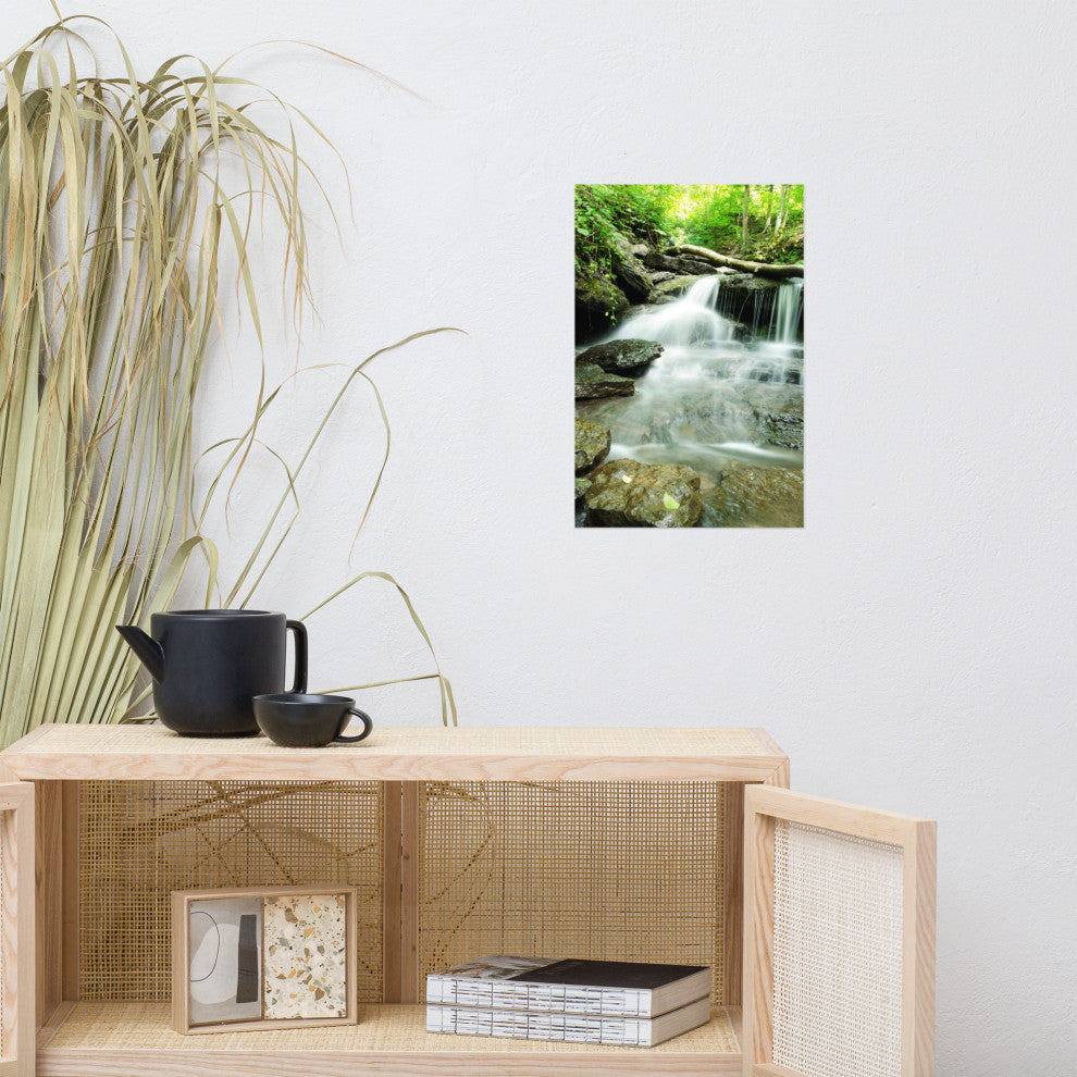 Pixley Falls 2 Landscape Photo, Waterfall Unframed Wall Art Print, 12" X 18"
