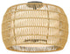 Everly 4-Light Semi-Flush With Natural Rattan Shade