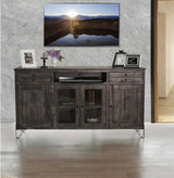 Sawyer Rustic Modern Solid Parota Wood 70" Sideboard Console