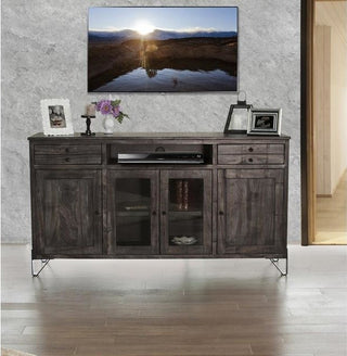 Sawyer Rustic Modern Solid Parota Wood 70" Sideboard Console