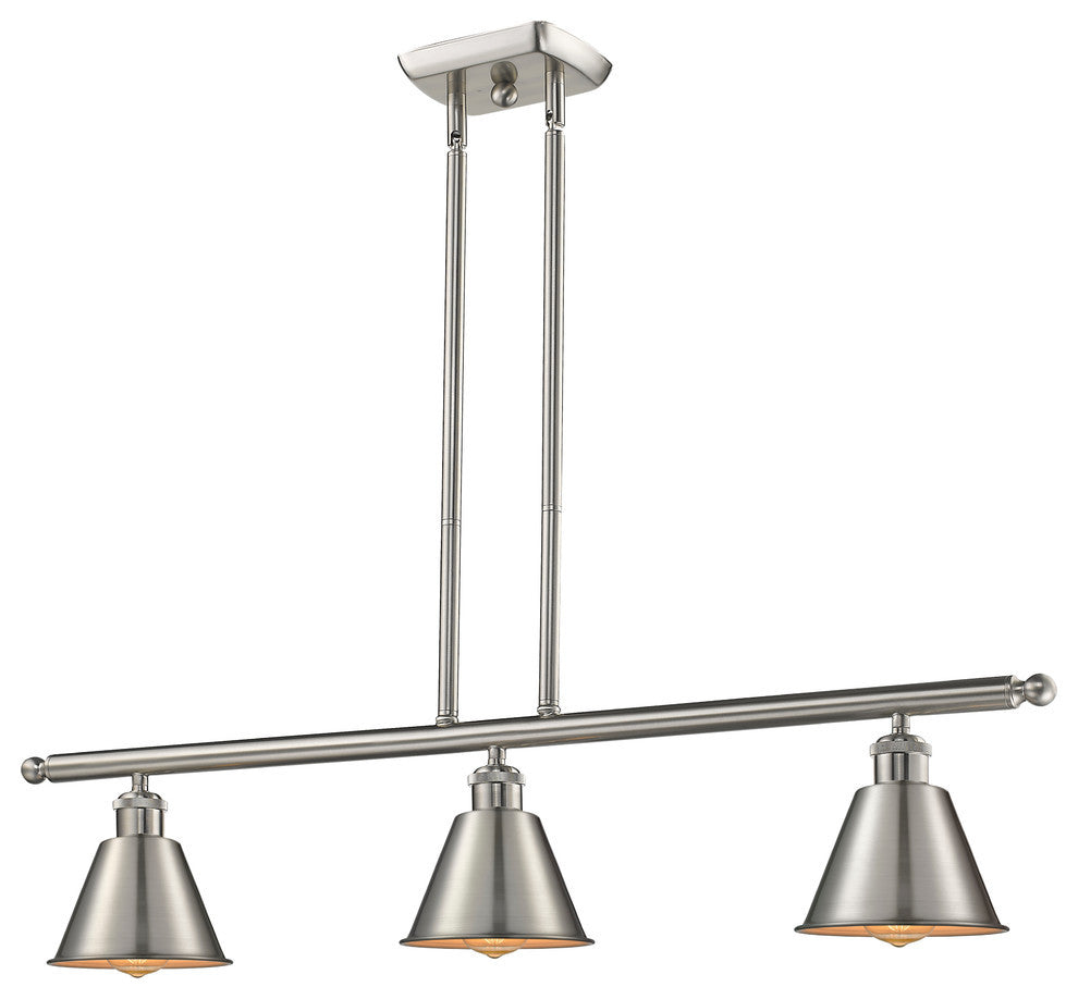 INNOVATIONS LIGHTING 516-3I-SN-M8-LED Smithfield 3 Light Island Light