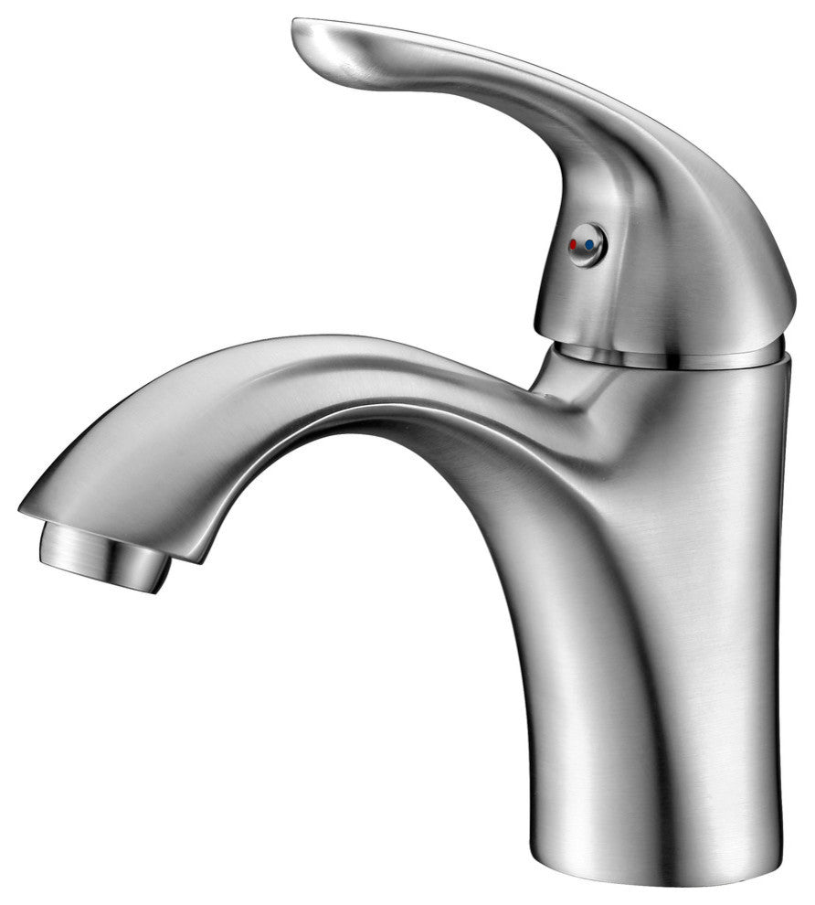 Clavier Single Hole Single Handle Mid-Arc Bathroom Faucet, Brushed Nickel