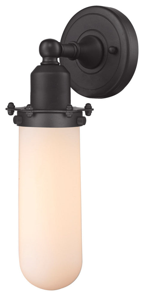 Innovations 900-1W-BK-CE228-BK-W Centri 1 Light Sconce, Matte Black