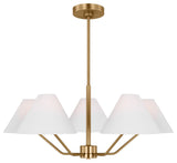 Burke 5-Light Indoor Chandelier, Satin Brass Gold