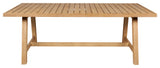 Cypress Outdoor Patio Dining Table, Blonde Eucalyptus Wood