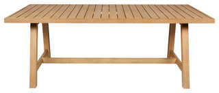 Cypress Outdoor Patio Dining Table, Blonde Eucalyptus Wood