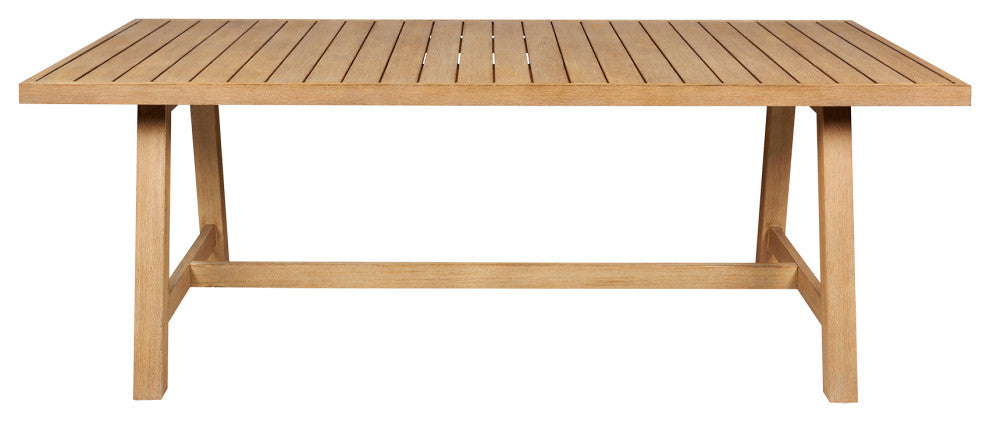 Cypress Outdoor Patio Dining Table, Blonde Eucalyptus Wood