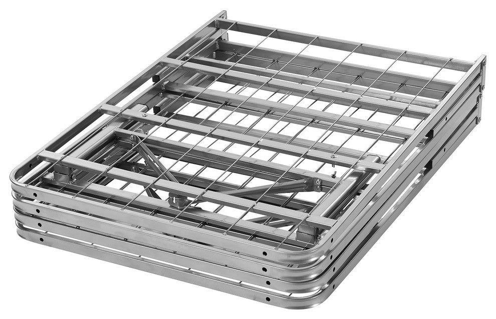 Horizon Queen Stainless Steel Bed Frame, Silver