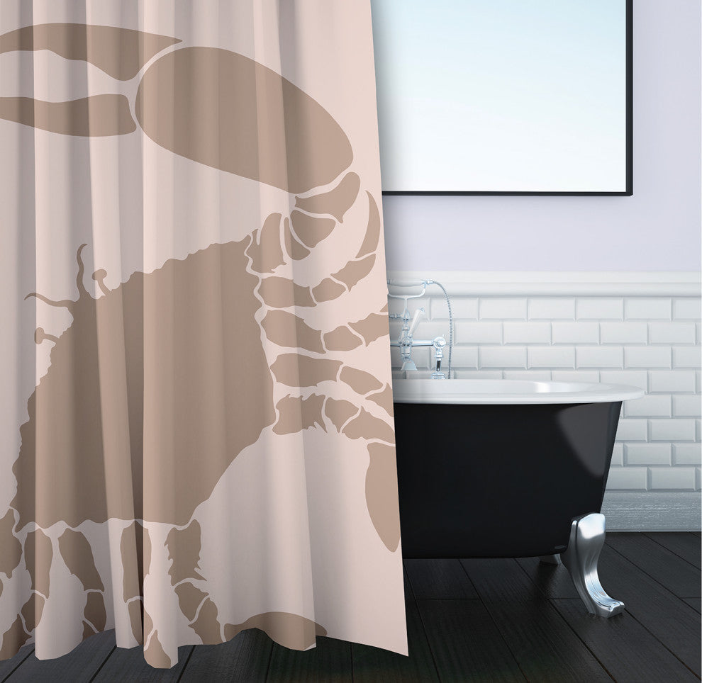 Crab Dip Mauve 70" w x 73" h Shower Curtain