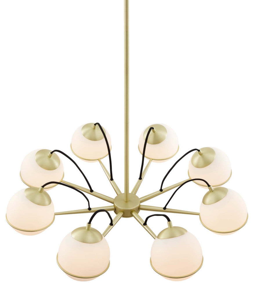 Hanna 8-Light Chandelier Opal Gold