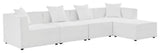 Saybrook Outdoor Patio Upholstered 5-Piece Sectional Sofa White