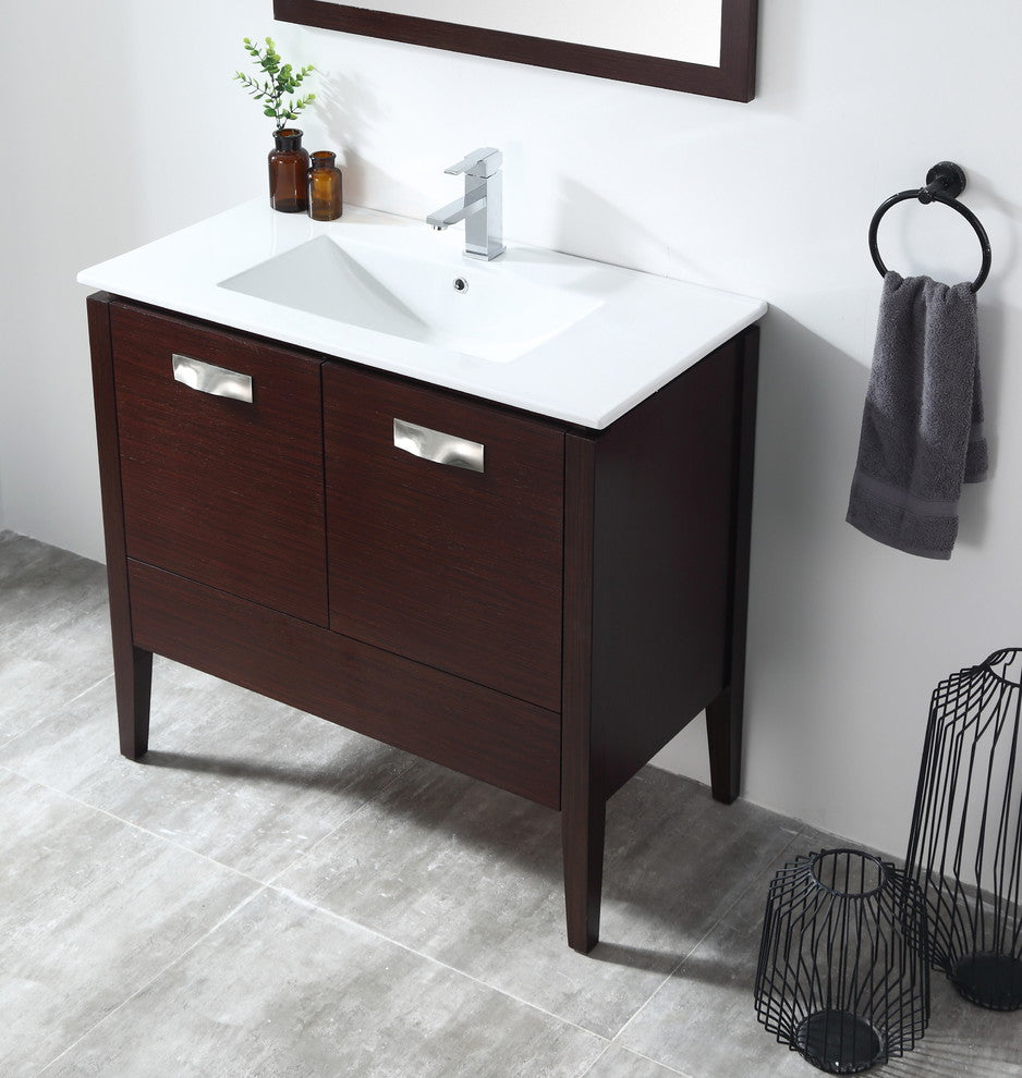 36" Adagio Espresso Contemporary Bathroom Vanity