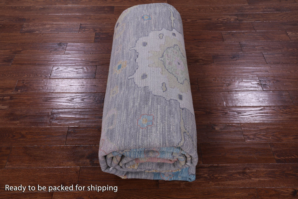 Turkish Oushak Handmade Wool Rug 10' 4" X 14' 1" - Q13313