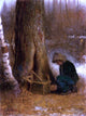Eastman Johnson Setting the Trap, 21"x28" Wall Decal Print