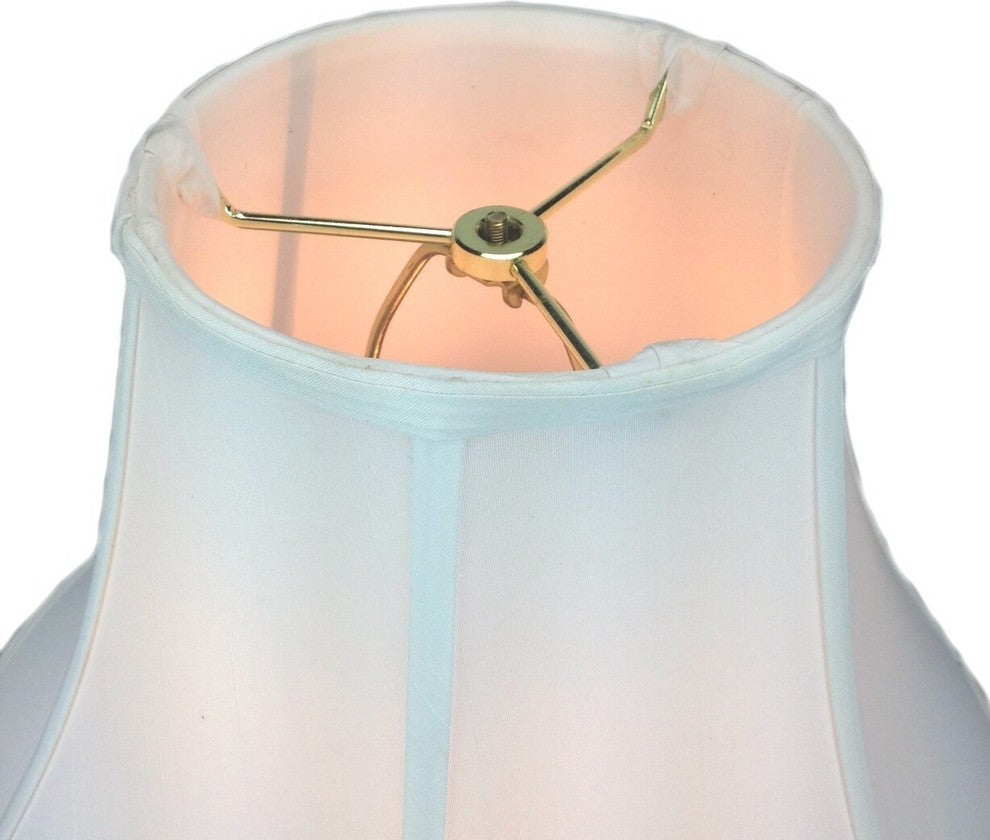 8"x17"x12" Premium Fabric Bell Lampshade, White