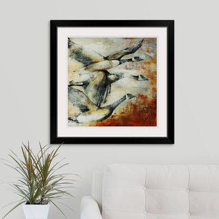 "Silver Linings" Black Framed Art Print, 28"x28"x1"