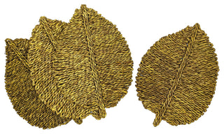 Leaf Seagrass Placemat - Set of 4, Yellow