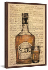 "Straight Scotch" Framed Painting Print, 12"x18"
