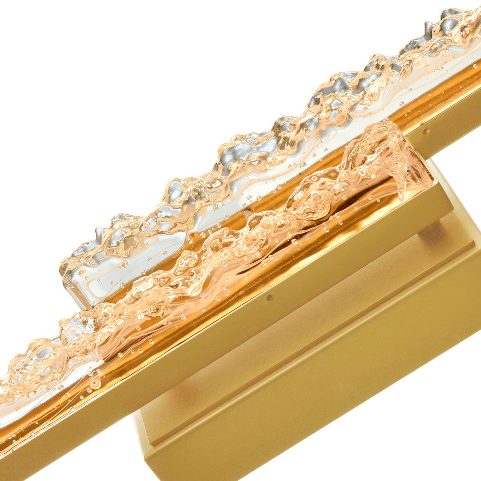 Stagger Integrated LED Vanity Light, Brass, 24 Inches