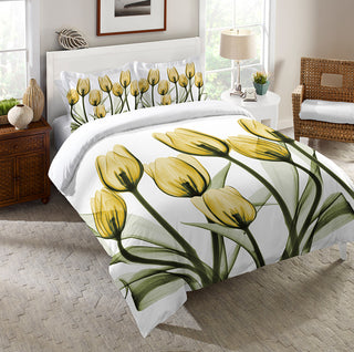 Laural Home Golden X-Ray Tulips Comforter Sham