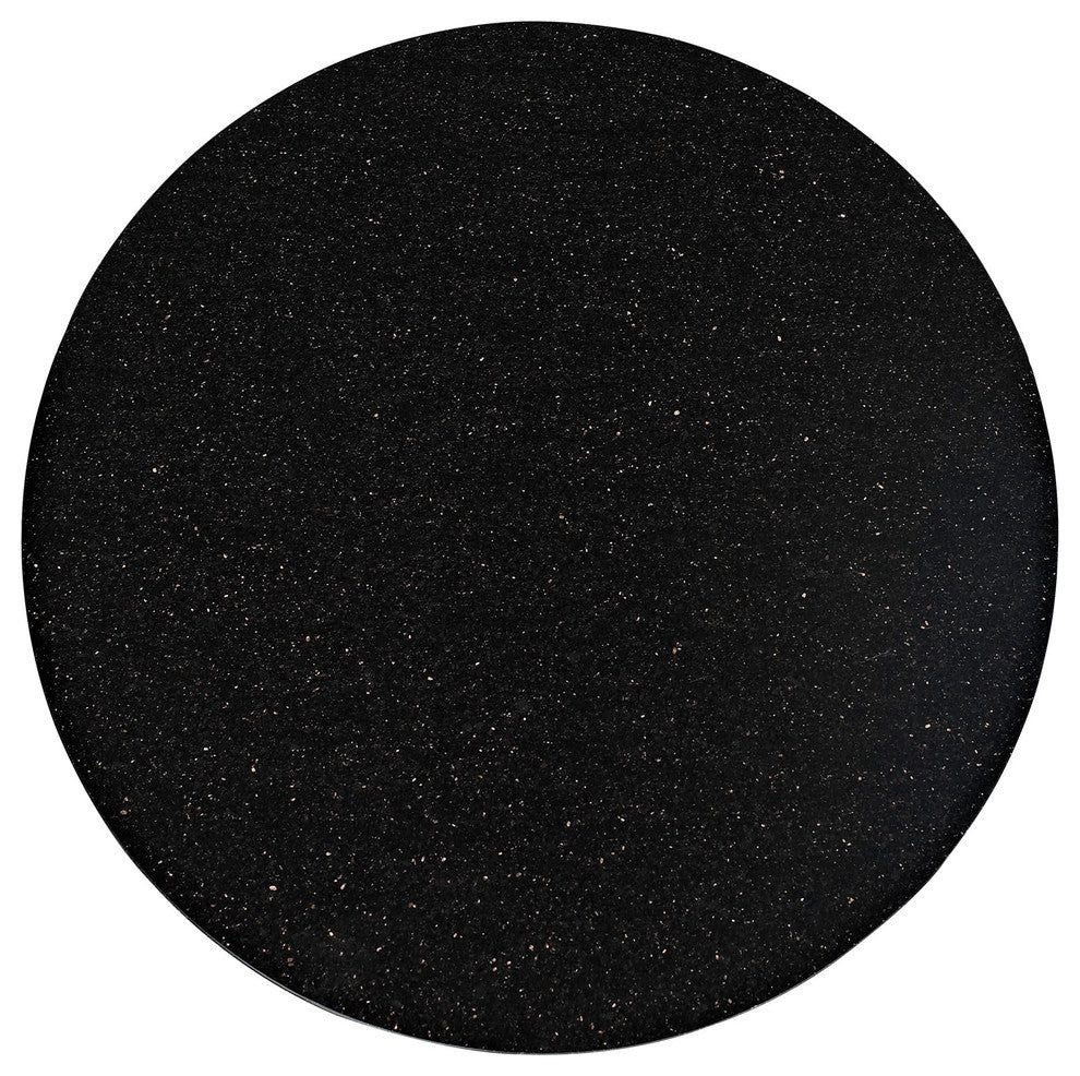 Modern Contemporary Kitchen 40" Marble Dining Table Black