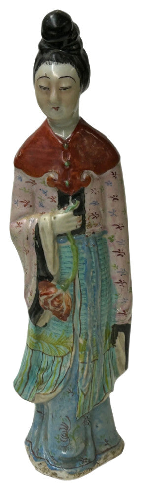 Vintage Oriental Ancient Style Dressing Ceramic Lady Art Figurine Hws4416