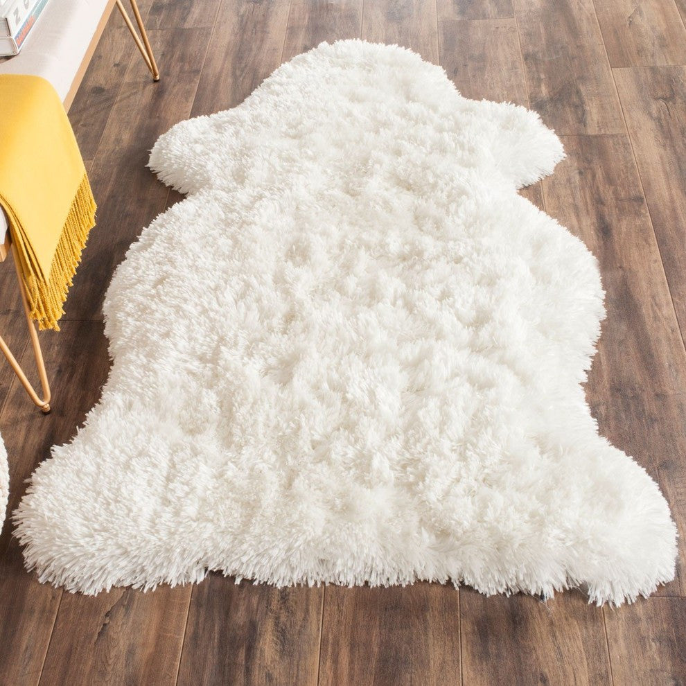Safavieh Shag 200 SG270A 7' Square White Rug