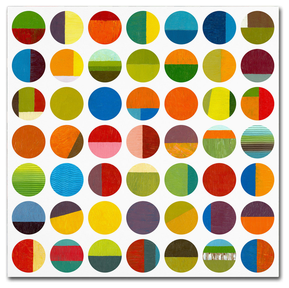 Michelle Calkins ''Forty Nine Circles'' Canvas Art, 35x35