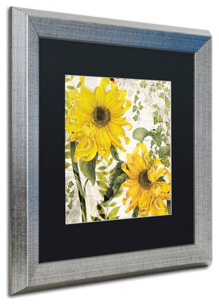 Color Bakery 'Carina I' Matted Framed Art, Silver Frame, Black Mat, 16x16