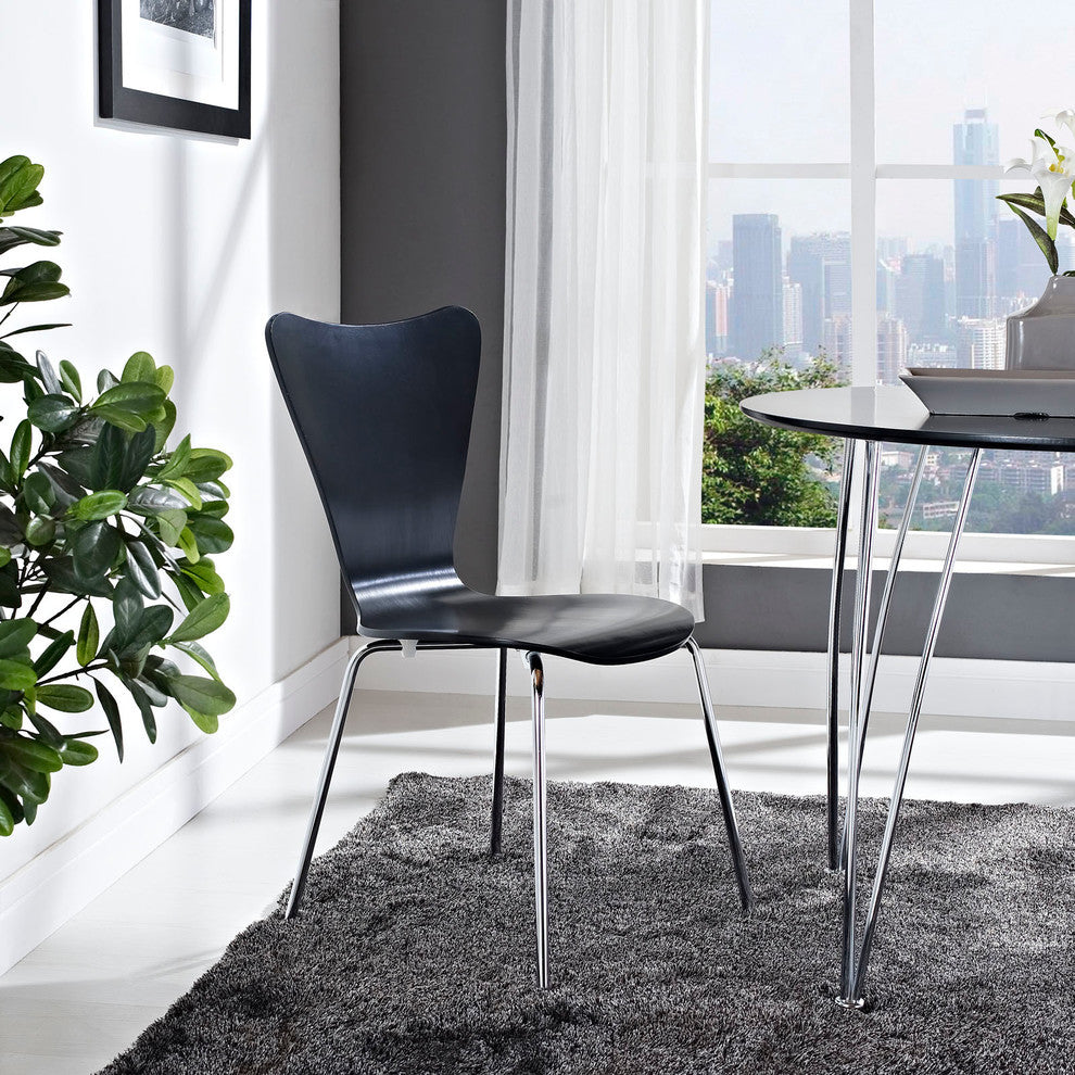 Modern Contemporary Kitchen Wood Dining Side Chair Wenge