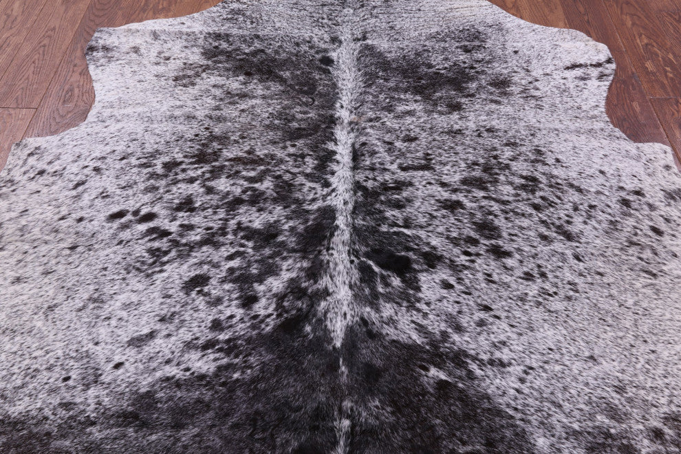 6' 5" X 5' 6" Organic Natural Hair-On Cowhide Area Rug C1792