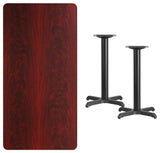 Rectangular Mahogany Table Top XU-MAHTB-3060-T2222-GG