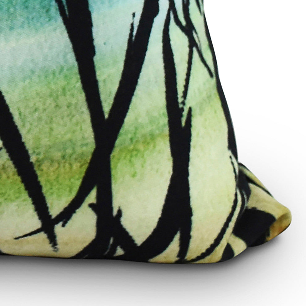 16" Sunset Branches Multi Floral Print Decorative Throw Pillow
