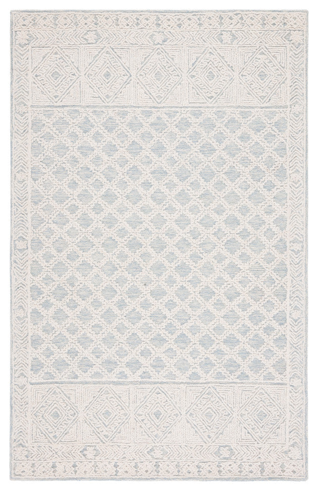 Safavieh Couture Abstract Collection, ABT466 Rug, Blue/Ivory, 5'x8'