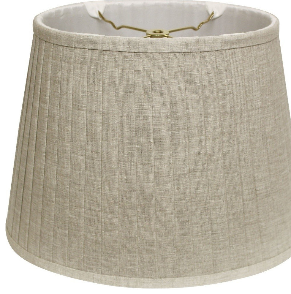 18" Cream Slanted Oval Paperback Linen Lampshade