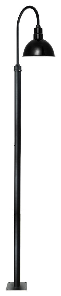 Cocoweb 12" Blackspot LED Post Lamp in Black With Black 11' Tall Post
