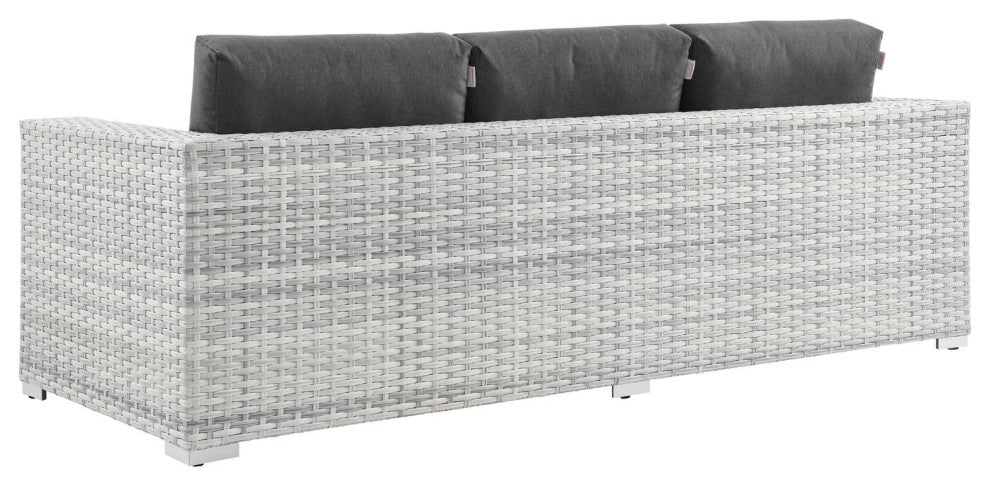 Lounge Sectional Sofa Chair Set, Rattan, Wicker, Gray, Modern, Outdoor