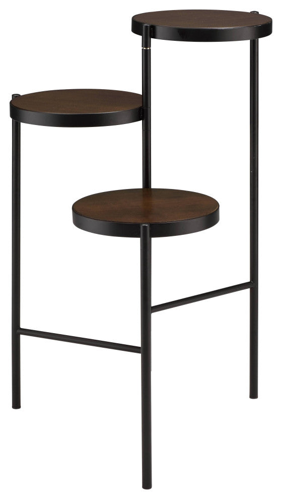 Namid Plant Stand, Walnut and Black