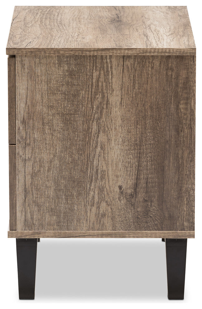 Swanson Modern and Contemporary Light Brown Wood 2-Drawer Nightstand