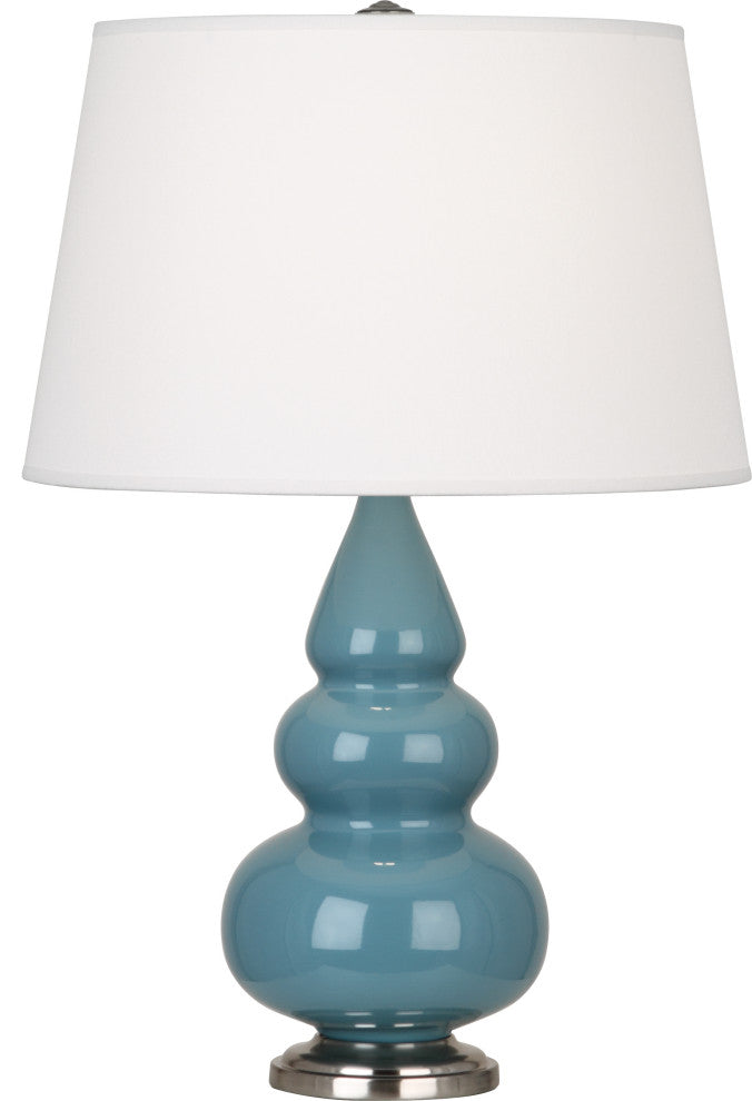 Small Triple Gourd Accent Lamp, Steel Blue